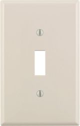 Leviton Almond 1 gang Nylon Toggle Wall Plate 1 pk