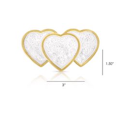 Montana Silversmiths Triple Heart Barrette 1 pk