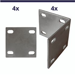 Multinautic Silver Galvanized Steel Inside Corner Dock Kit