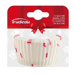 Trudeau Cupcake Cups Red/White 12 pc