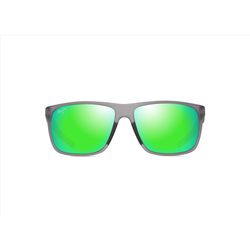 Maui Jim Lehopulu Sunglasses Men's Matte Transparent Grey Frame MAUIGreen® Lens Polarized