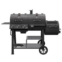 Oklahoma Joe's 3 Burner Charcoal/Liquid Propane Grill and Smoker Black