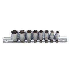 GreatNeck 1/4 in. drive Metric 6 Point Socket Set 9 pc
