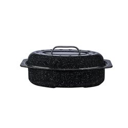 Granite Ware Porcelain Enamel Casserole Serveware 13 in. Black