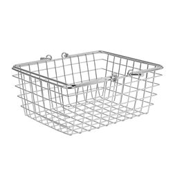 Spectrum 8.75 in. L X 11 in. W X 4.8 in. H Silver Wire Basket