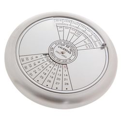 Kikkerland 50 Year Calender Paperweight Metal 1 pk