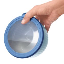 OGGI 0.7 qt Polypropylene Blue Bowl with Lid 2 pc