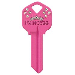 Hillman DIVA Princess House/Office Universal Key Blank Single Pink