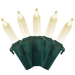 Brite Star Warm Glow LED Mini Warm White 50 ct String Christmas Lights 16.6 ft.