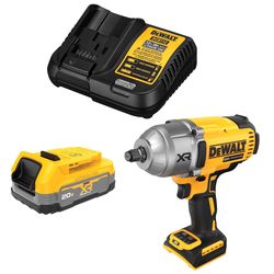DEWALT 20V MAX POWERSTACK Starter Kit with 20V MAX XR High Torque 1/2 Impact Wrench