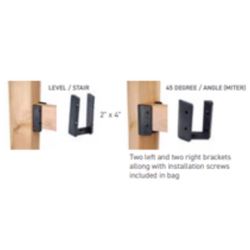 Fortress Railing Products Balusters 3/4 in. H X 3/4 in. W X 4 in. L Plastic Angle Bracket Kit