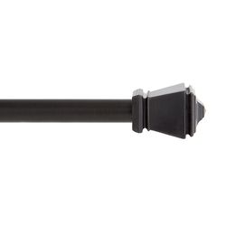 Kenney Black Traditional/Transitional Cafe Rod 48 in. L X 84 in. L