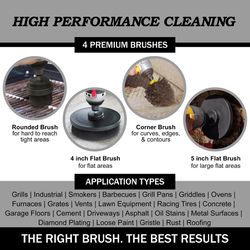 Drillbrush 5 in. W Ultra Bristle Metal Handle Drill Brush Set