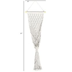 Meesh Drops Natural Macrame 31 in. H Hammock Plant Hanger 1 pk