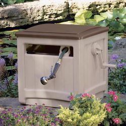 Suncast Smart Trak 225 ft. Taupe Retractable Free Standing Hideaway Hose Reel