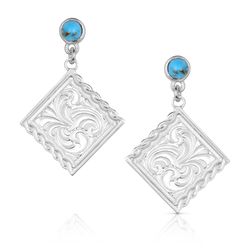Montana Silversmiths Women's Western Darling Turquoise Earrings