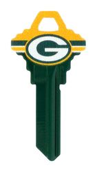 HILLMAN NFL Green Bay Packers House/Office Key Blank 68 Single For Schlage Locks Multicolored