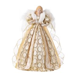 Glitzhome Christmas Elegant Angel Tree Topper 19 in.