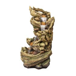 Alpine Polyresin Assorted Fountain with LED Light