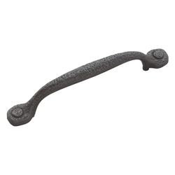 Hickory Hardware Refined Rustic Rustic Bar Cabinet Pull 5-1/6 in. Iron Black Black 1 pk