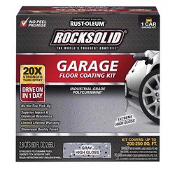 Rust-Oleum RockSolid High-Gloss Gray Solvent-Based Polycuramine Garage Floor Coating Kit 90 oz