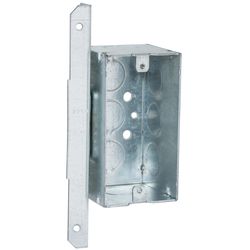 Raco 16-1/2 cu in Rectangle Metal 1 gang Junction Box Gray