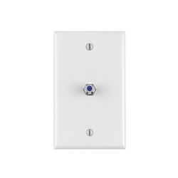 Leviton White Plastic Coax/Phone Telephone/Video Wall Plate 1 pk