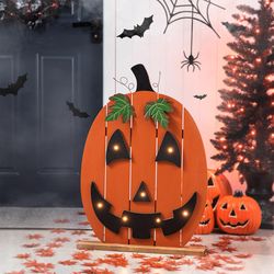 Glitzhome Cutout Pumpkin Porch Decor Iron 1 pc