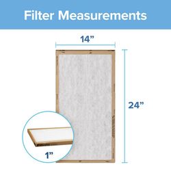 Filtrete 14 in. W X 24 in. H X 1 in. Synthetic 2 MERV Flat Panel Filter 2 pk