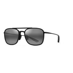 Maui Jim Keokea Gap Sunglasses Unisex Black Frame Neutral Gray Lens Polarized