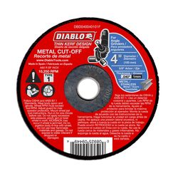 Diablo 4 in. D X 5/8 in. X 0.04 in. thick Aluminum Oxide Metal Cut-Off Disc 1 pk