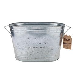 TWINE 21 qt Silver Metal Tub