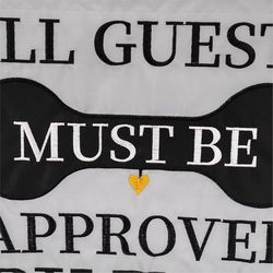 Evergreen Approved by the Dog Garden Flag 18 in. H X 12 in. W