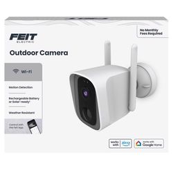 Feit Smart Home Battery Powered Outdoor Smart-Enabled Security Camera