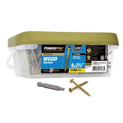 Power Pro No. 9 Ga. X 2-1/2 in. L Bronze Star Flat Head Deck Screws