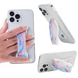 LoveHandle Pink/White Magic Marble Cell Phone Grip For All Mobile Devices