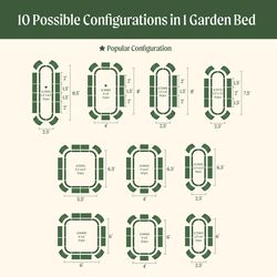 Vego Garden 17 in. H Metal 10 in 1 Raised Garden Bed Pearl White