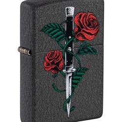 Zippo Gray Rose Dagger Tattoo Lighter 1 pk