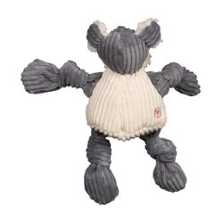 HuggleHounds HuggleMutt For Dog Gray/White Plush Roscoe Knottie Pet Toy Small 1 pk