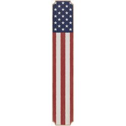 Open Road Brands 46 in. H X 8 in. L Wood Flag Textured Timber Leaner
