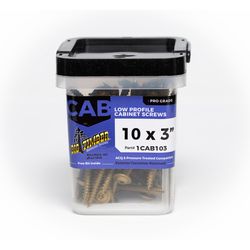 Big Timber No. 10 Sizes X 3 in. L Star Bronze Deep Cabinet Screws 62 pk