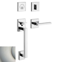 Baldwin Estate Minneapolis Satin Nickel Handleset 2-1/4 in.