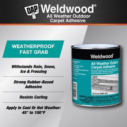 DAP Weldwood High Strength Rubber Tan Adhesive 1 qt