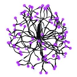 Celebrations Purple 96 ct 16 in. LED Prelit Sphere Hanging Decor