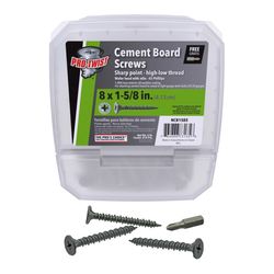 Grip-Rite 1/4 in. wire X 1-1/4 in. L Slotted Hex Washer Head Coarse Concrete Screws