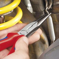 Knipex 8 in. Chrome Vanadium Steel Long Nose Pliers/Cutter