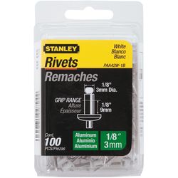 STANLEY 1/8 in. D X 1/8 in. Aluminum Blind Rivets White 100 pk