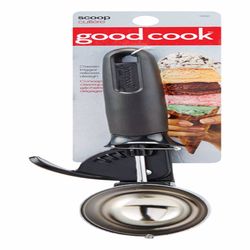 Good Cook Silver/Black Stainless Steel Ice Cream Scoop