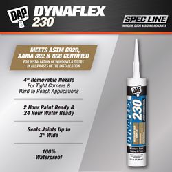 DAP Dynaflex 230 Pro White Premium Latex Door/Trim/Window Elastomeric Sealant 10.1 fl. oz.