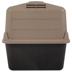 Aspen Pet Petbarn 3 Extra Large Plastic Dog House Brown/Sand 30 in. H X 29 in. W X 38 in. D